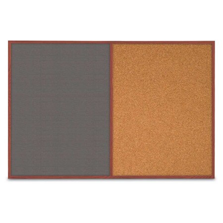 United Visual Products Slim Style Indoor Enclosed Corkboard, 42 UVRDS42SBH-GOLD-RUBBER